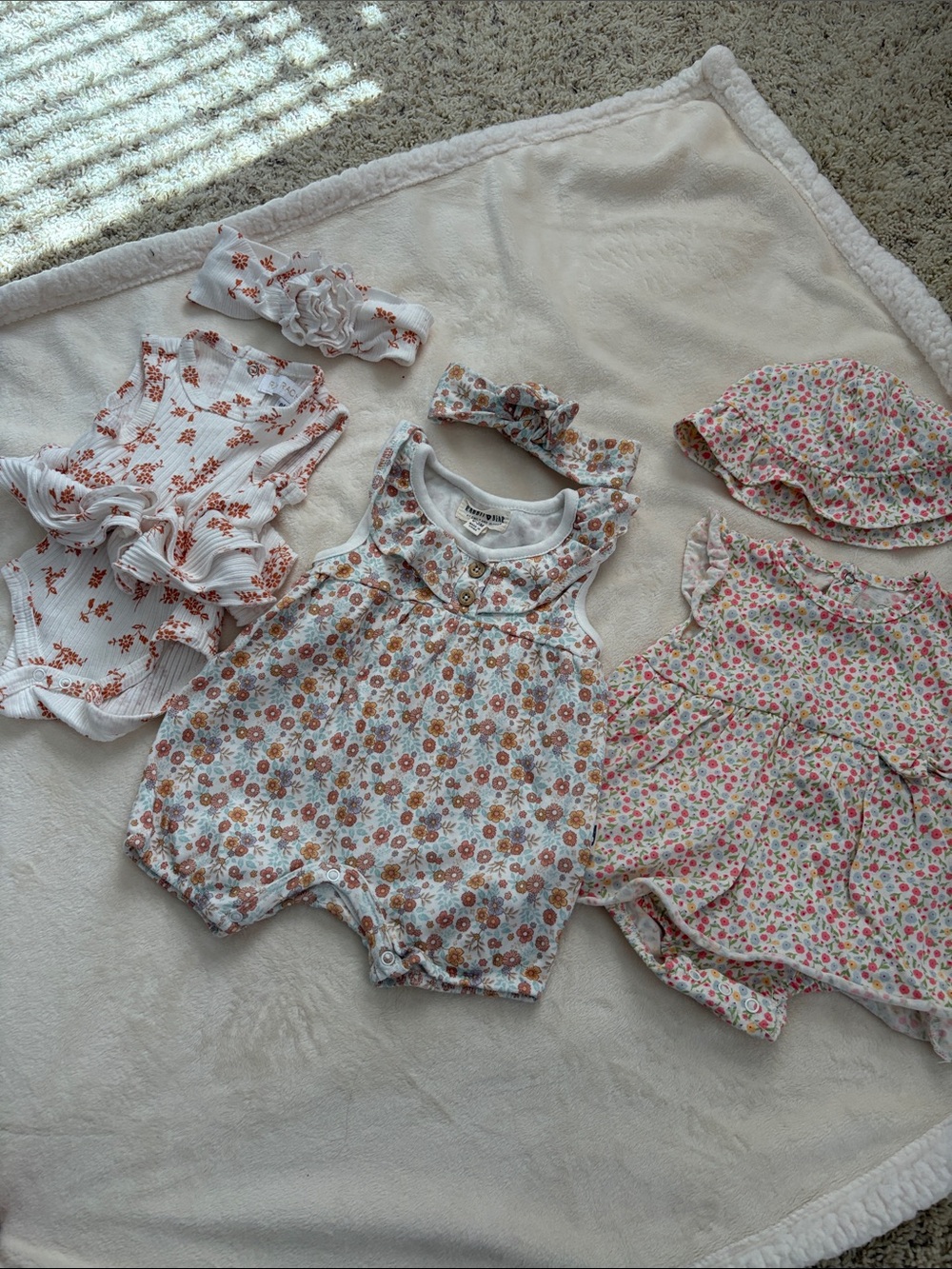 Mixed Baby Girl Matching Floral Set Bundle